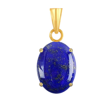 Ptm Lapis Lazuli/Lajwart 3.25 Ratti to 10.25 Ratti or 3 Carat to 9.5 Carat Natural Certified Astrological Gemstone Panchdhatu/5 Metals 22k Gold Plated pendant for Men & Women -vdhp2