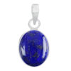 Ptm Sterling Silver Lapis Lazuli/Lajwart 3.25 Ratti to 10.25 Ratti or 3 Carat to 9.5 Carat Natural Certified Astrological Gemstone 925 bis Hallmark pendant for Men & Women -vslp3