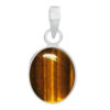 Ptm Sterling Silver Tiger Eye 3.25 Ratti to 10.25 Ratti or 3 Carat to 9.5 Carat Natural Certified Astrological Gemstone 925 bis Hallmark pendant for Men & Women -vslp3