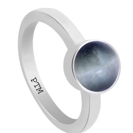 Ptm 925 Sterling Silver Cats Eye/Lehsuniya 3.25 to 10.25 Ratti or 3.00 Carat to 9.35 Carat Astrological Gemstone Bis Hallmark Ring for Men & Women