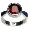 PTM Certified Natural Gomed (Hessonite) Astrological Gemstone 3.25 Ratti to 10.25 Ratti or 3.00 Carat to 9.35 Carat BIS Hallmark 925 Sterling Silver Ring for Men & Women