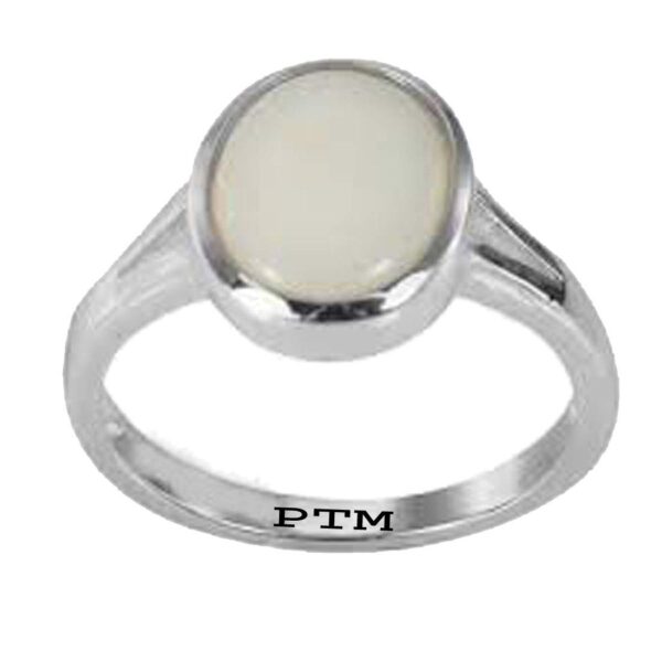 PTM Certified Natural 3.25 Ratti to 10.25 Ratti or 3.00 Carat to 9.35 Carat Opal Astrological Gemstone BIS Hallmark 925 Sterling Silver Ring for Men & Women