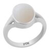 PTM Certified Natural 3.25 Ratti to 10.25 Ratti or 3.00 Carat to 9.35 Carat Opal Astrological Gemstone BIS Hallmark 925 Sterling Silver Ring for Men & Women