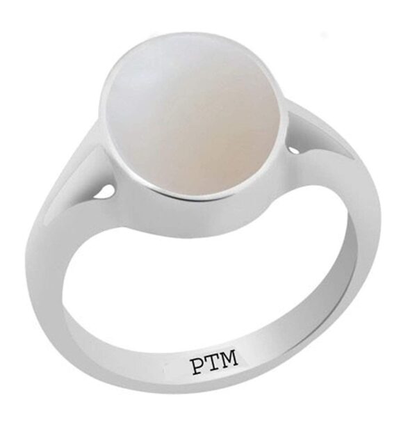 PTM Certified Natural 3.25 Ratti to 10.25 Ratti or 3.00 Carat to 9.35 Carat Opal Astrological Gemstone BIS Hallmark 925 Sterling Silver Ring for Men & Women