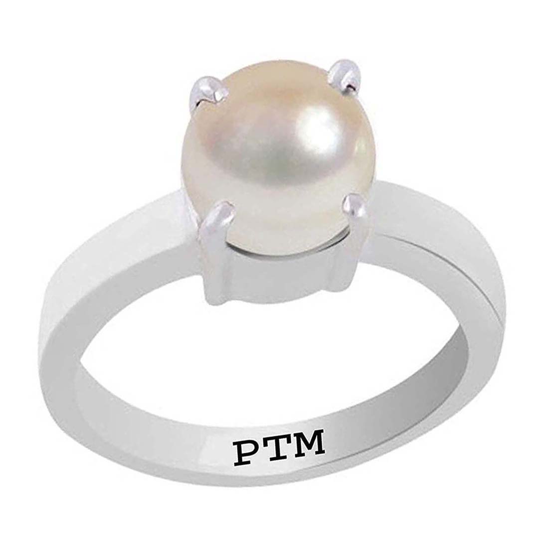 KUNDLI GEMS South sea pearl Stone Ring Original 6.25 ratti Moti Original  Certified for men & women Stone Pearl Silver Plated Ring Price in India -  Buy KUNDLI GEMS South sea pearl