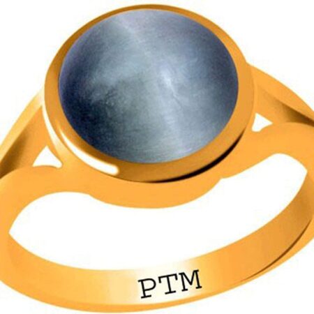 PTM Certified Natural 3.25 Ratti to 10.25 Ratti or 3.00 Carat to 9.35 Carat Cat’s Eye (Lehsuniya) Astrological Gemstone Panchdhatu/5 metals 22 K Gold Plated Ring for Men & Women