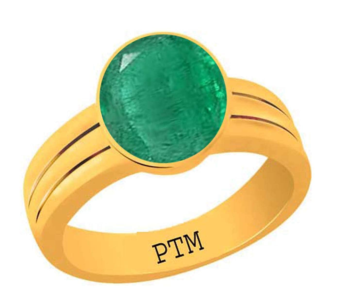 Buy Original Impon Ring Gold Plated Gold Design Emerald Stone Ring Best  Piece Online