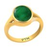 PTM Certified Emerald (Panna) 3.25 Ratti to 10.25 Ratti or 3.00 Carat to 9.35 Carat Astrological Gemstone Panchdhatu 22 k Gold Plated Ring for Men & Women