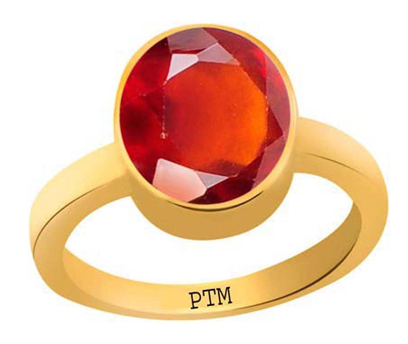 RRVGEM Natural Gomed Ring 14.25 Ratti 13.00 Carat Unheated and Untreated  Hessonite Natural Gomed Ring Gold Plated Ring for Men and Women By Lab -  Certified : Amazon.in: Fashion