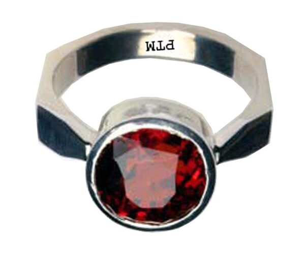 PTM Certified Natural Gomed (Hessonite) Astrological Gemstone 3.25 Ratti to 10.25 Ratti or 3.00 Carat to 9.35 Carat BIS Hallmark 925 Sterling Silver Ring for Men & Women