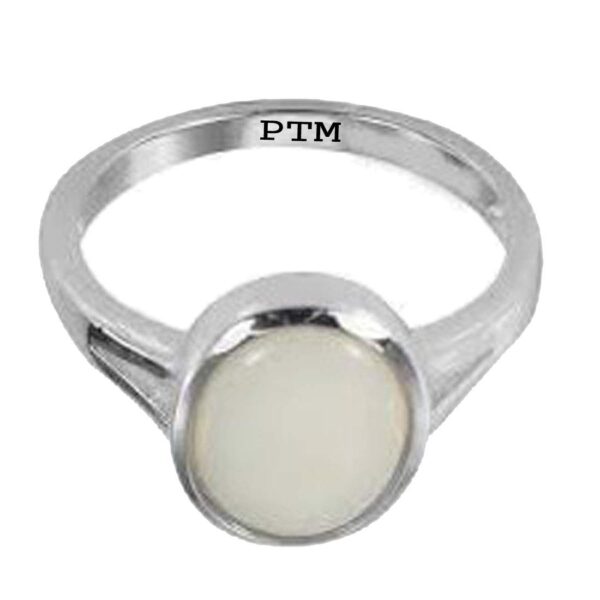 PTM Certified Natural 3.25 Ratti to 10.25 Ratti or 3.00 Carat to 9.35 Carat Opal Astrological Gemstone BIS Hallmark 925 Sterling Silver Ring for Men & Women