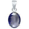 Ptm Sterling Silver Iolite/Neeli 3.25 Ratti to 10.25 Ratti or 3 Carat to 9.5 Carat Natural Certified Astrological Gemstone 925 bis Hallmark pendant for Men & Women -vslp2