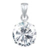 Ptm Sterling Silver American Diamond/Zircon 3.25 Ratti to 10.25 Ratti or 3 Carat to 9.5 Carat Certified Astrological Gemstone 925 bis Hallmark pendant for Men & Women -vslp2