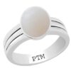 PTM Certified Natural 3.25 Ratti to 10.25 Ratti or 3.00 Carat to 9.35 Carat Opal Astrological Gemstone BIS Hallmark 925 Sterling Silver Ring for Men & Women