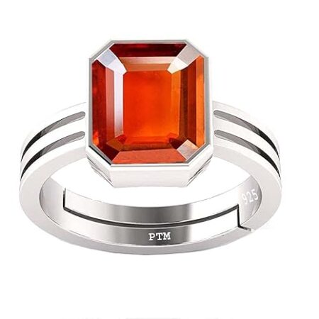 Jaipur Gemstone Hessonite Ring Natural Garnet/Gomed Stone Original Lab  Certified & Astrological Stone Garnet Silver Plated Ring Price in India -  Buy Jaipur Gemstone Hessonite Ring Natural Garnet/Gomed Stone Original Lab  Certified