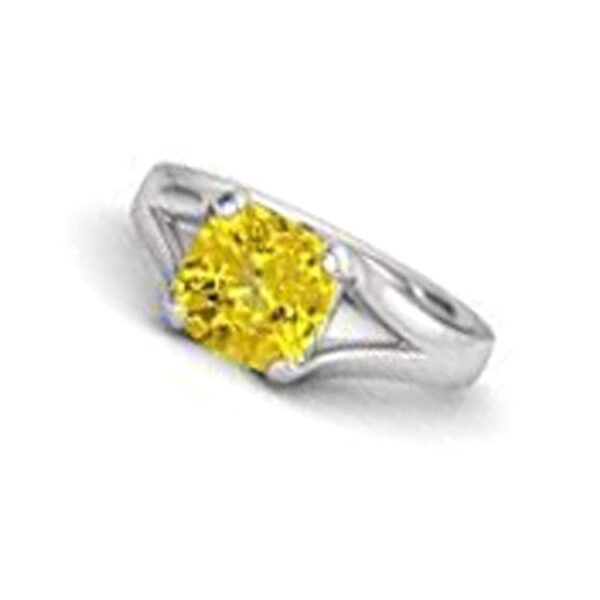 Ptm 925 Sterling Silver Yellow Sapphire (Pukhraj) 3.25 Ratti to 10.25 Ratti Or 3 cts to 9.35 cts Astrological Gemstone Bis Hallmark Ring for Men & Women