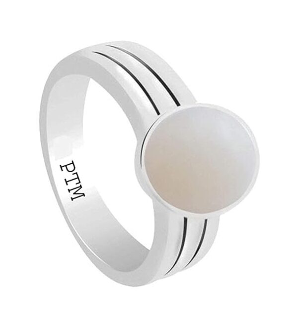 PTM Certified Natural 3.25 Ratti to 10.25 Ratti or 3.00 Carat to 9.35 Carat Opal Astrological Gemstone BIS Hallmark 925 Sterling Silver Ring for Men & Women