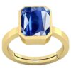 PTM Blue Sapphire/Neelam 3.25 Ratti to 10.25 Ratti or 3.00 Carat to 9.35 Carat Certified Natural Gemstone Panchdhatu/5 metals 22 K Gold Plated Ring for Men & Women