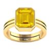 PTM Certified Natural Yellow Sapphire (Pukhraj) 3.25 Ratti to 10.25 Ratti or 3.00 Carat to 9.35 Carat Astrological Gemstone Panchdhatu/5 metals 22 K Gold Plated Ring for Men & Women