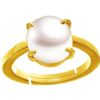 PTM Pearl/Moti 3.25 Ratti to 10.25 Ratti or 3 Carat to 9.5 Carat Astrological Certified Gemstone Panchdhatu/5 Metals Gold Plated Ring for Men & Women