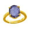 Ptm Natural Iolite (Neeli) 3.25 Ratti to 10.25 Ratti or 3 Carat to 9.5 Carat Astrological Certified Gemstone Panchdhatu/5 Metals Gold Plated Ring for Men & Women