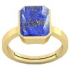 Ptm Natural Lapis Lazuli 3.25 Ratti to 10.25 Ratti or 3 Carat to 9.5 Carat Astrological Certified Gemstone Panchdhatu/5 Metals Gold Plated Ring for Men & Women