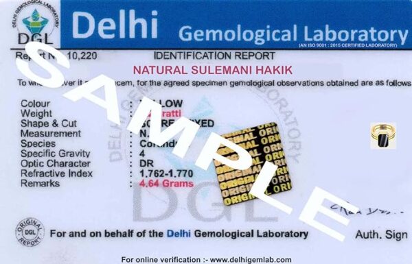 Ptm Natural Sulemani Hakik 3.25 Ratti to 10.25 Ratti or 3 Carat to 9.5 Carat Astrological Certified Gemstone Panchdhatu/5 Metals Gold Plated Ring for Men & Women