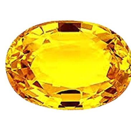 PTM Certified Natural Yellow Sapphire (Pukhraj) 3.25 Ratti To 10.25 Ratti or 3.00 Carat To 9.35 Carat Astrological Gemstone with Certificate of Authenticity for Men & Women