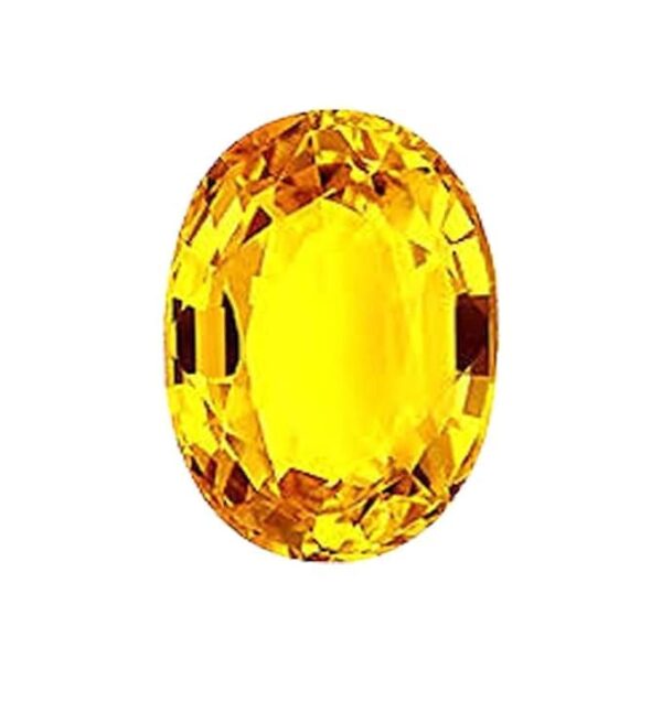 PTM Certified Natural Yellow Sapphire (Pukhraj) 3.25 Ratti To 10.25 Ratti or 3.00 Carat To 9.35 Carat Astrological Gemstone with Certificate of Authenticity for Men & Women