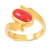 Ptm Coral/Munga 3.25 Ratti to 10.25 Ratti or 3.00 Carat to 9.50 Carat Astrological Real Gemstone Panchdhatu/5 Metals Gold Plated Ring for Men & Women