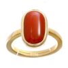Ptm Coral/Munga 3.25 Ratti to 10.25 Ratti or 3.00 Carat to 9.50 Carat Astrological Real Gemstone Pure Copper (Tamba) Adjustable Ring for Men & Women