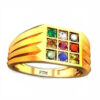 Natural Navaratna (9 stone) for Men & Women Panchdhatu 22K Gold Plated