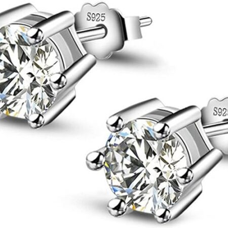 PTM 925 A Silver Zircon Earrings| Studs to Gift Women & Girls | With Certificate of Authenticity and 925 Stamp