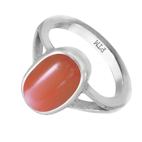 Ptm 925 Sterling Silver Coral/Munga 3.25 Ratti to 10.25 Ratti or 3.00 Carat to 9.50 Carat Astrological Real Gemstone Bis Hallmark Ring for Men & Women