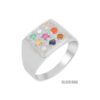 PTM Natural Navaratna (9 stones)  for Male and Female 925  Bis Hallmark Sterling Silver Ring