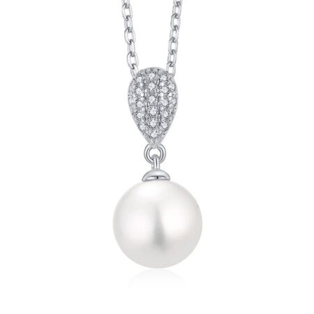 PTM 925 Women’s Fashion Sterling Silver Zircon Pearl Pendant Ideal for women and girls