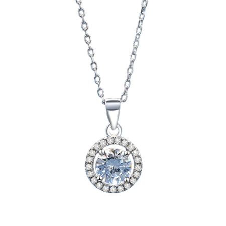 PTM 925 STERLING SILVER SWISS ZIRCONIA Pendant GIFT FOR WOMEN AND GIRLS